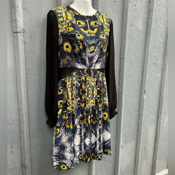 Nicole Richie for Impulse pleated patterned dress, size 8 - Picture 3 of 13